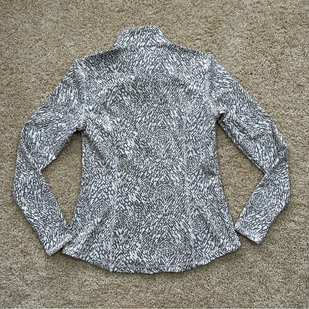 J.McLaughlin Gray White Abstract Print Full Zip Athletic Jacket Size S - Picture 6 of 6